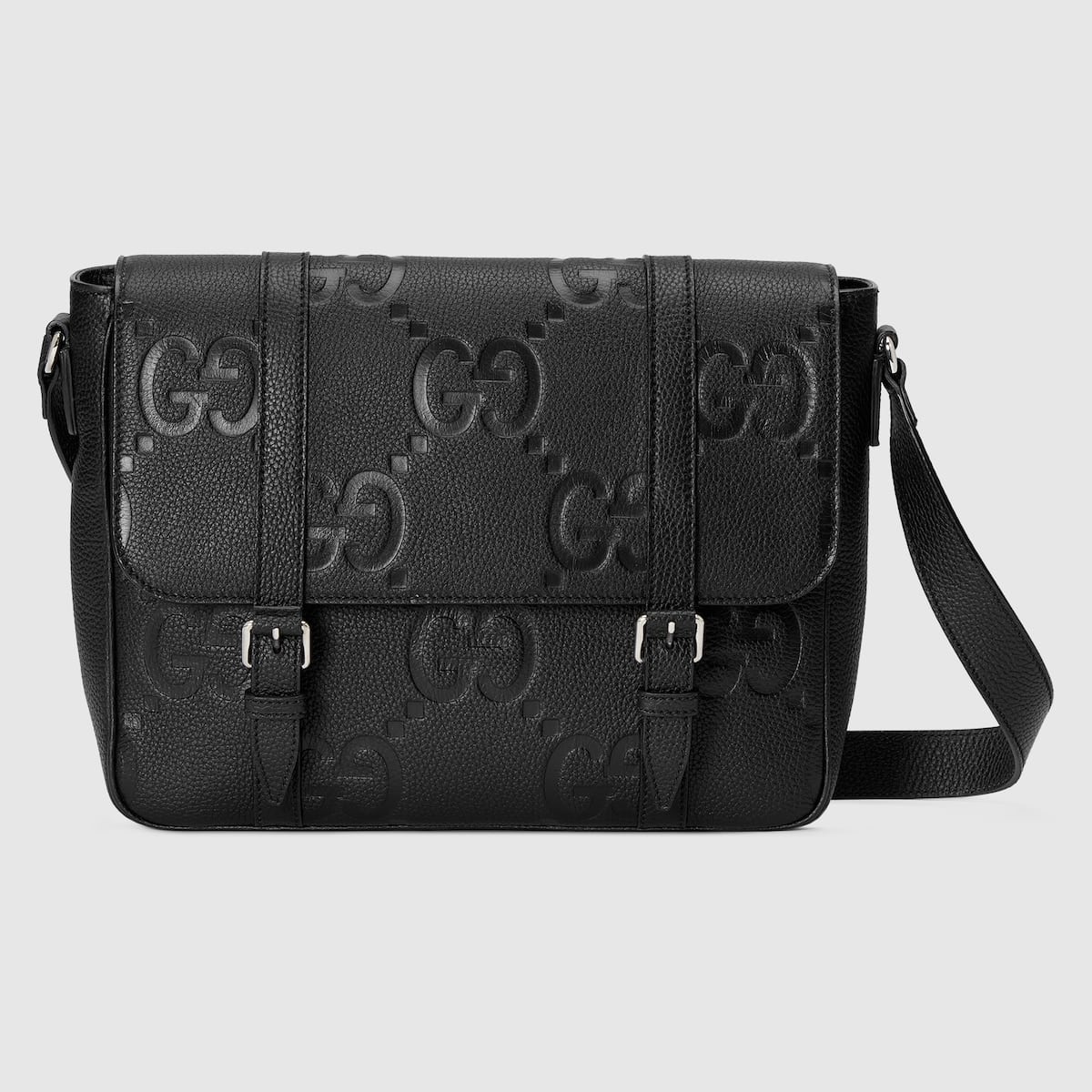 Sac à bandoulière cuir GG Jumbo noir Gucci-influensse