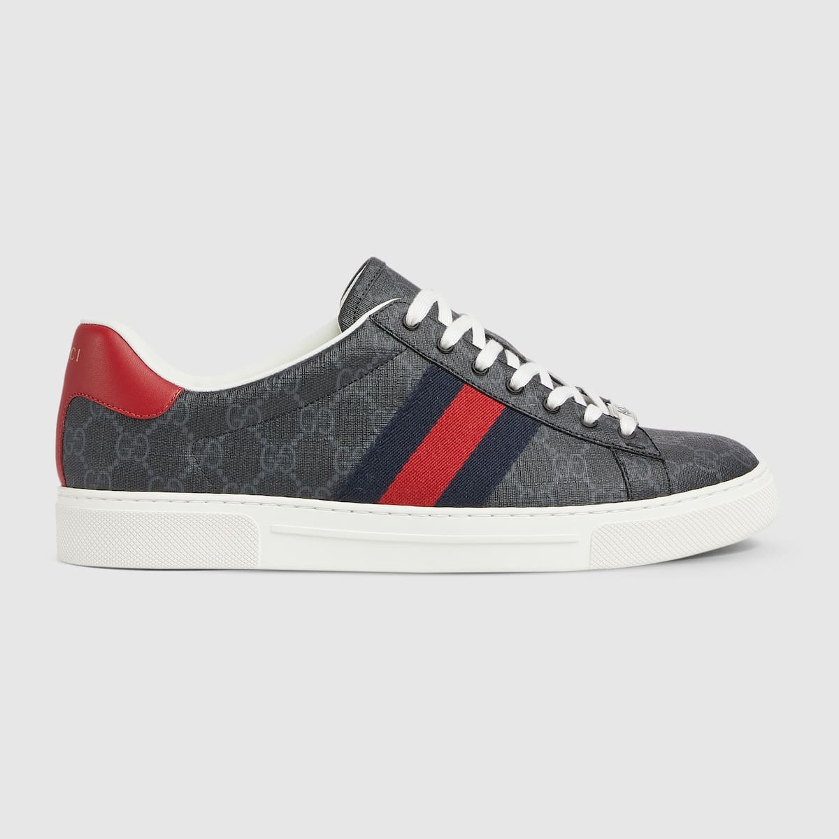 Sneaker Homme Ace Bande Web noire Gucci-influensse