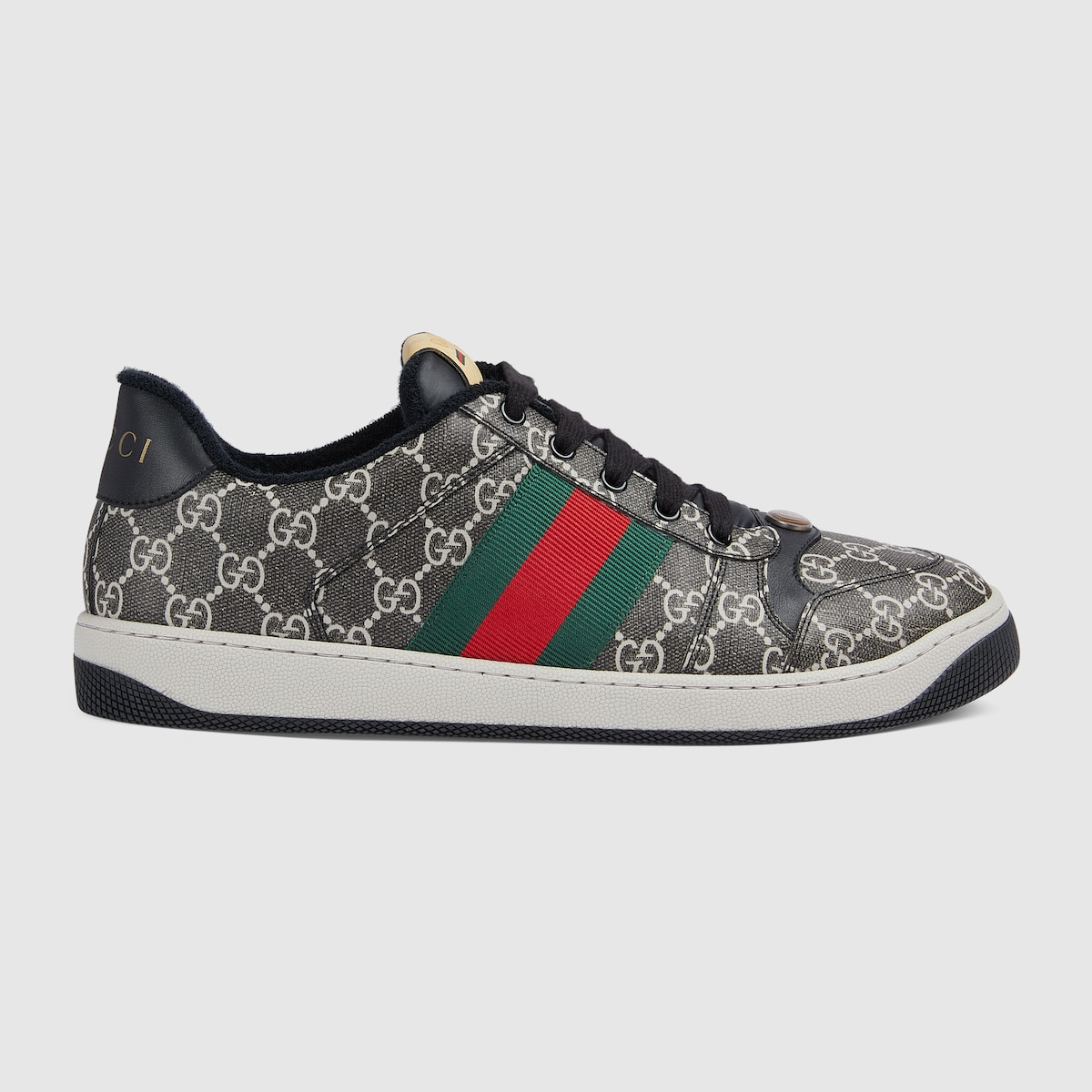 Sneaker Homme Screener Toile Supreme noir gris Gucci-influensse