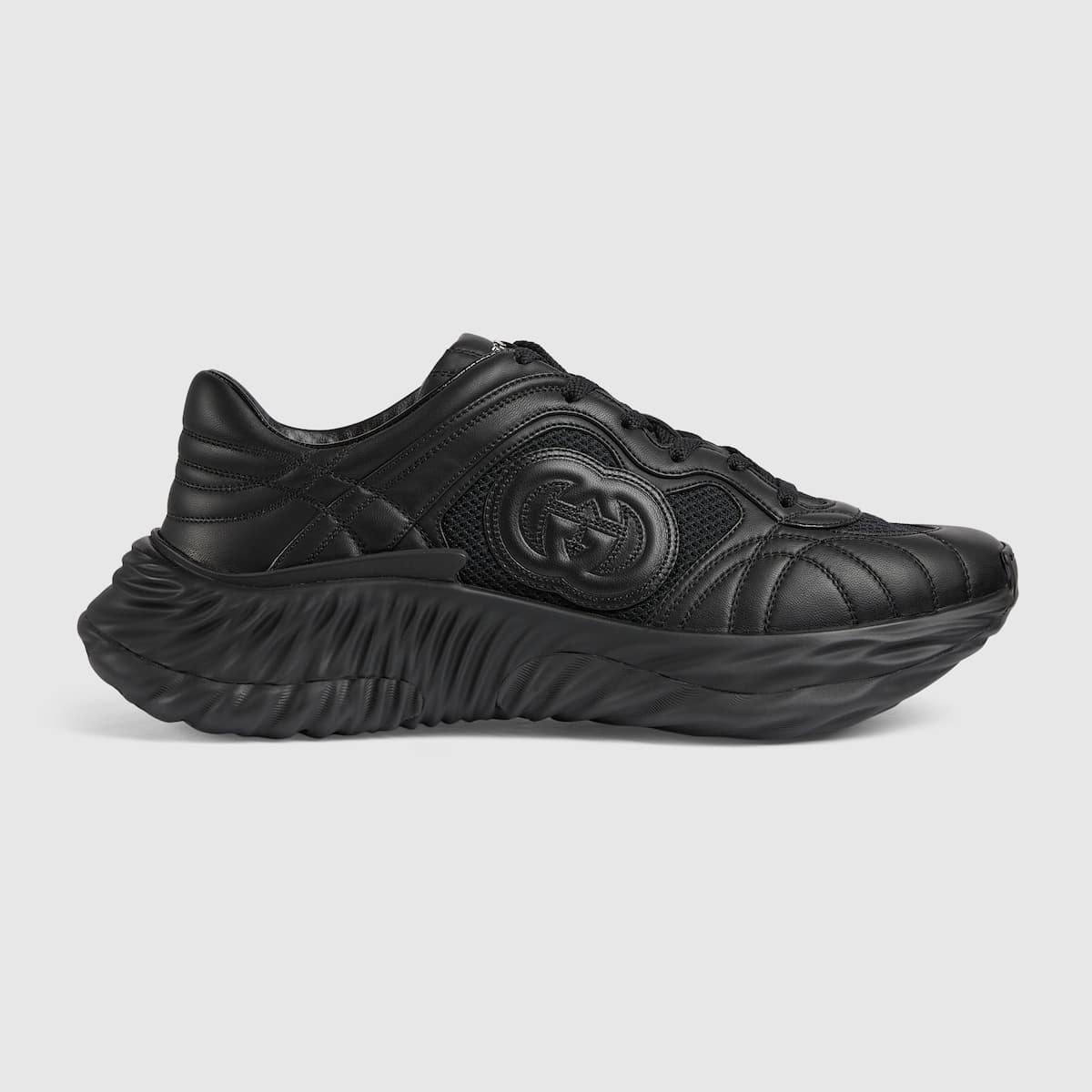 Sneaker Homme Ripple cuir noir Gucci-influensse