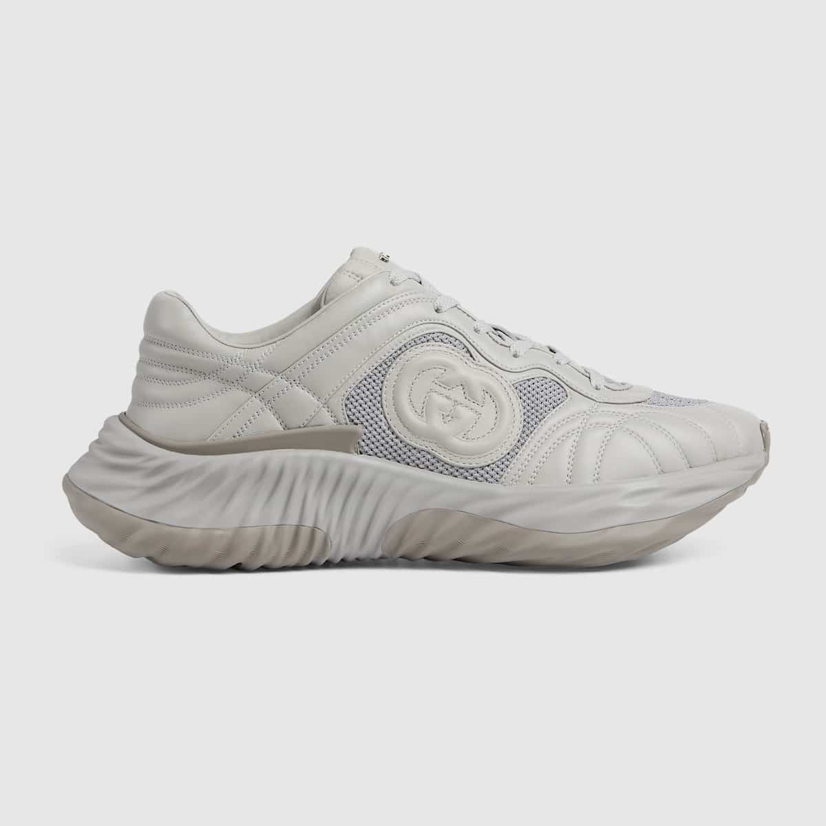 Sneaker Homme Ripple cuir gris Gucci-influensse