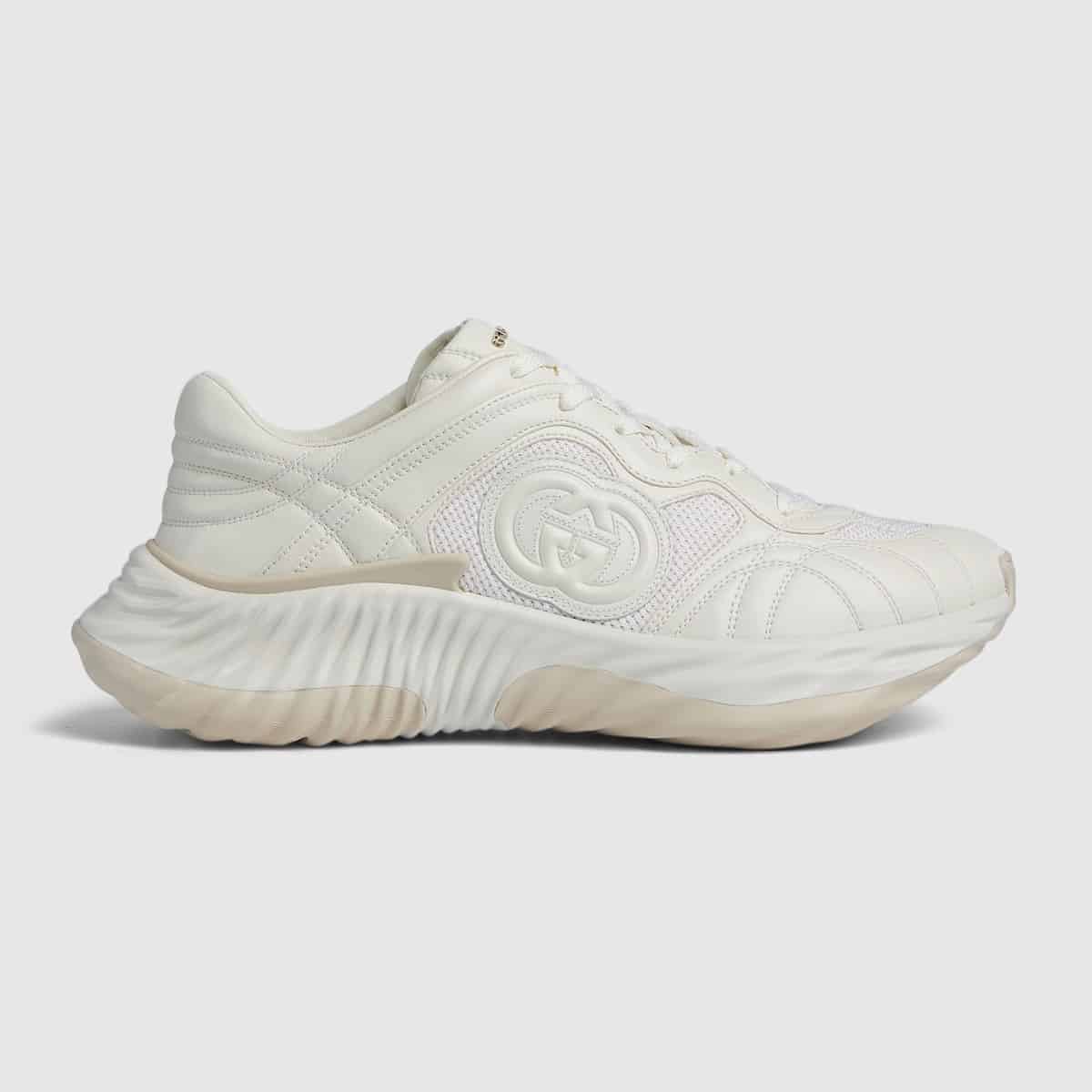 Sneaker Homme Ripple cuir blanc cassé Gucci-influensse
