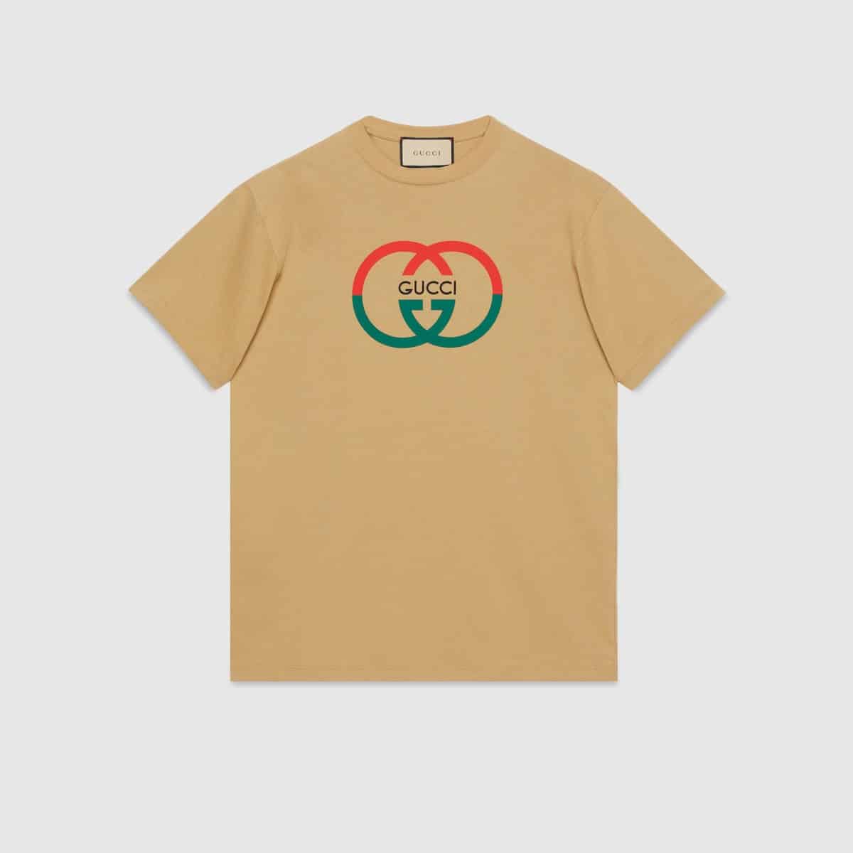 T-shirt coton GG camel Gucci-influensse