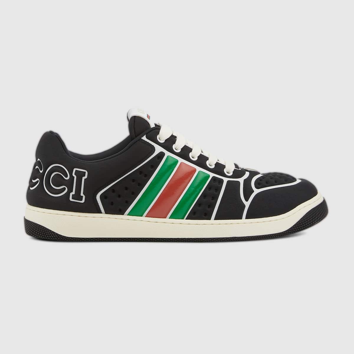 Sneaker Homme Screener Web néoprène noir Gucci-influensse