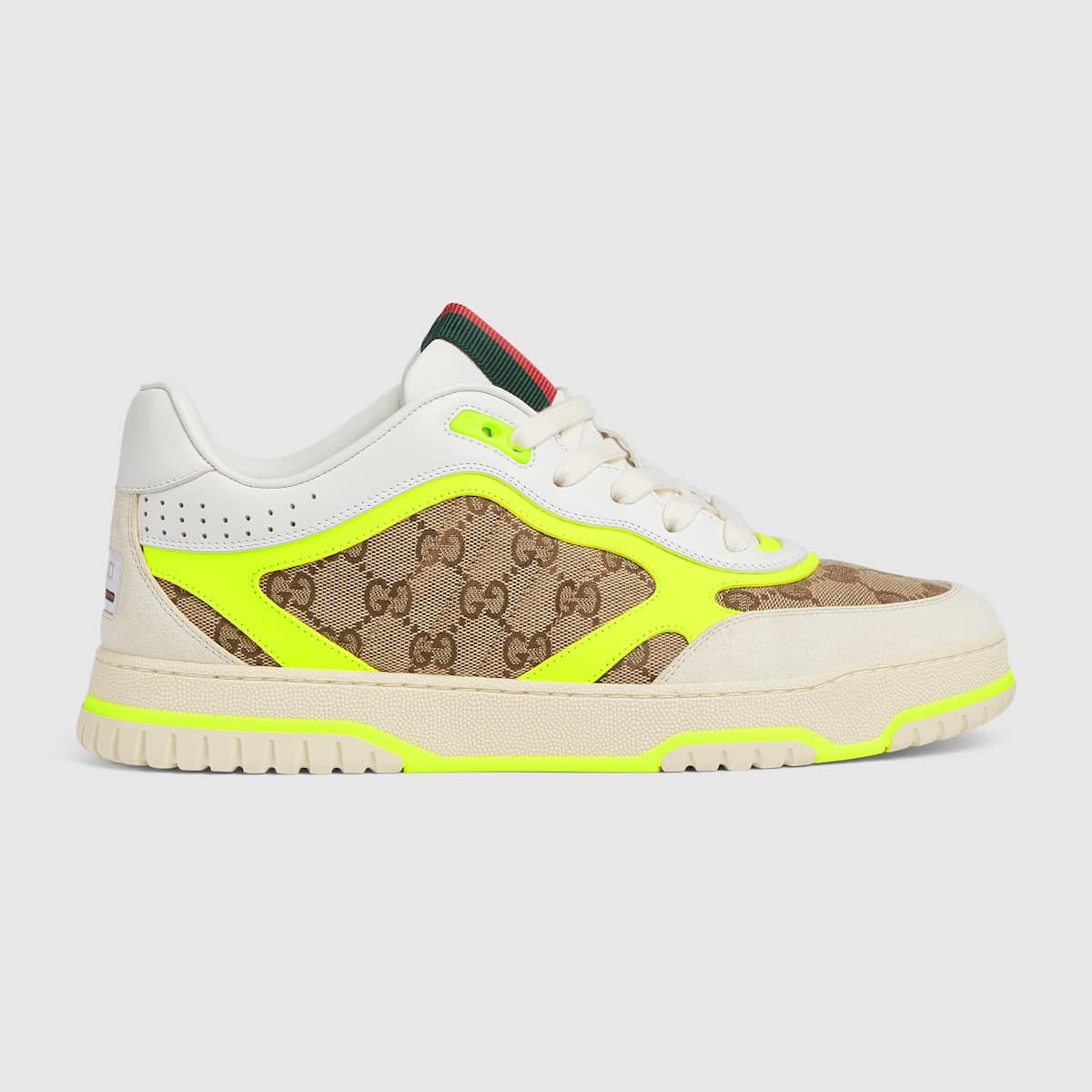 Sneaker Homme Re-Web toile GG Original jaune fluo Gucci-influensse