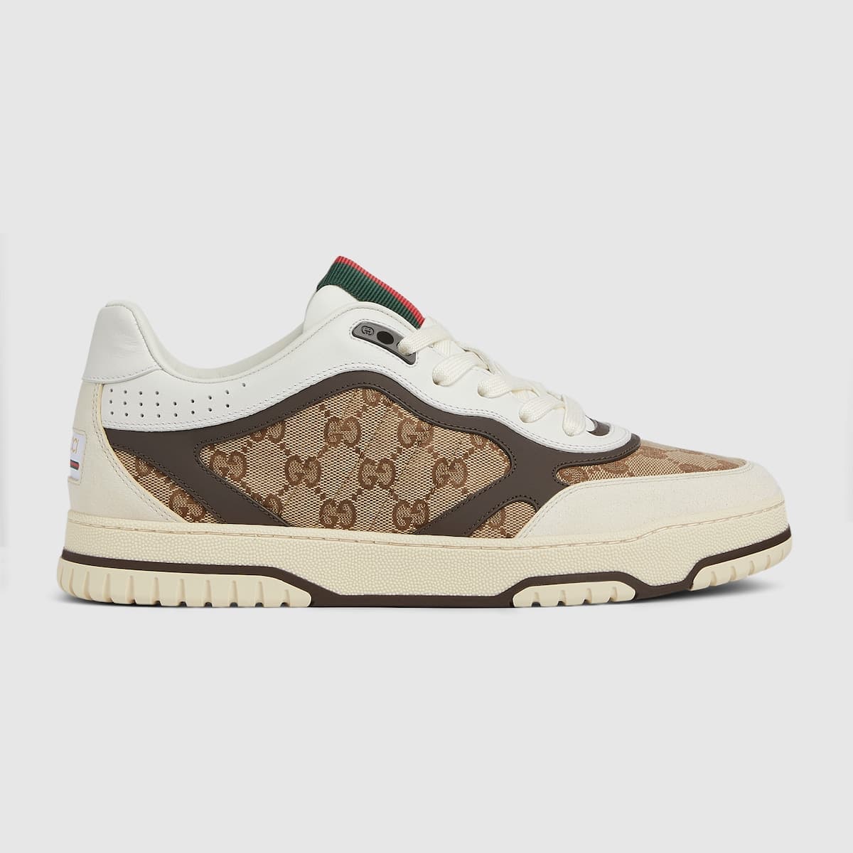 Sneaker Homme Re-Web toile GG beige marron Gucci-influensse