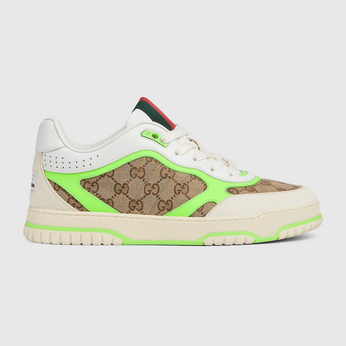 Sneaker Homme Re-Web toile GG Original vert fluo Gucci-influensse