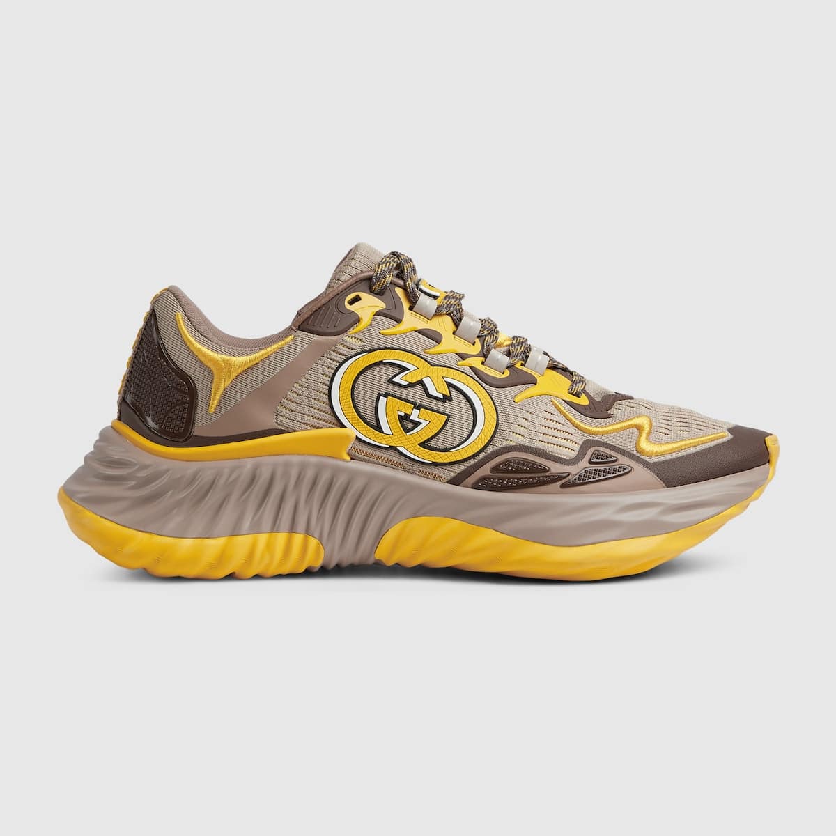 Sneaker Homme Ripple résille beige jaune Gucci-influensse
