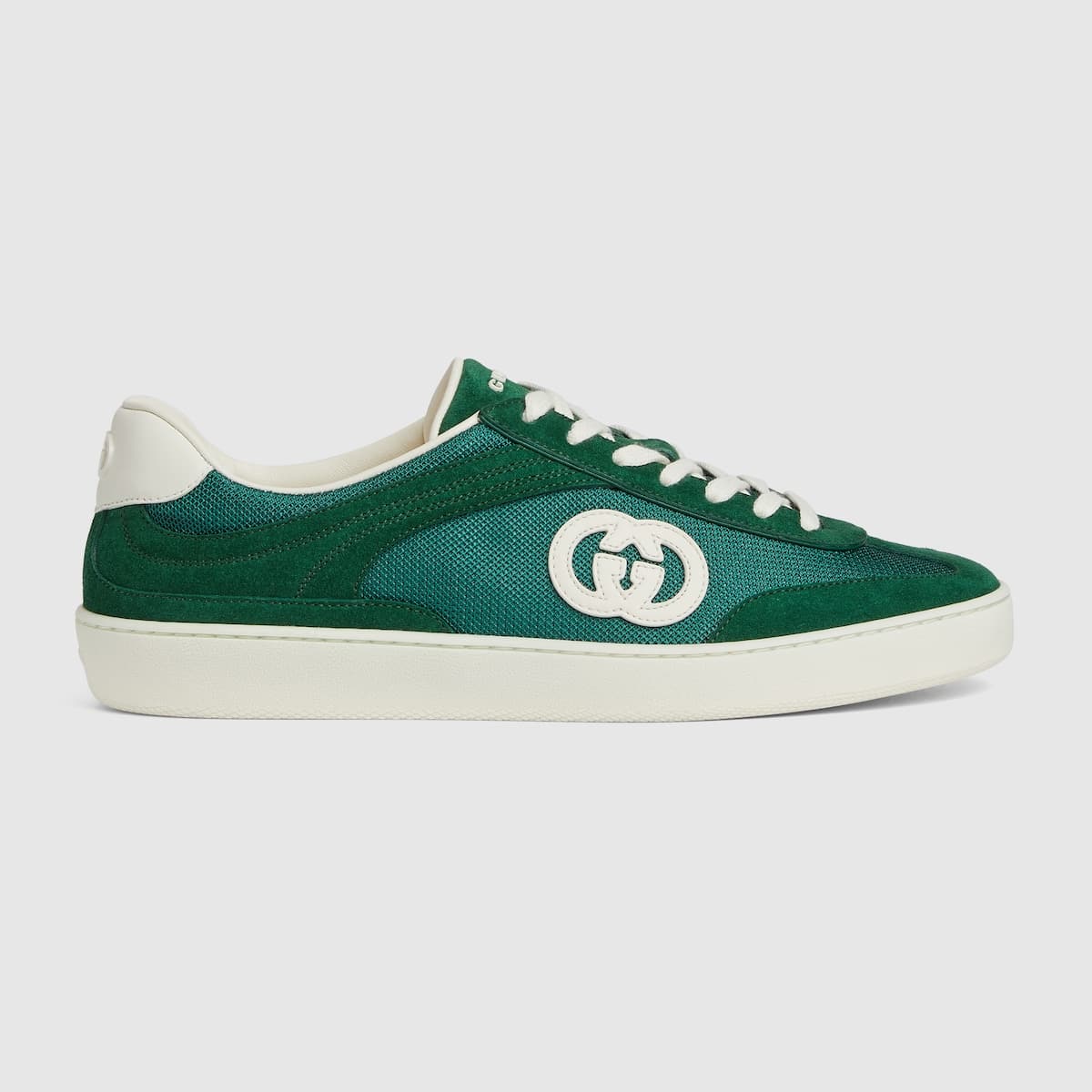 Sneaker Homme motif GG daim vert Gucci-influensse