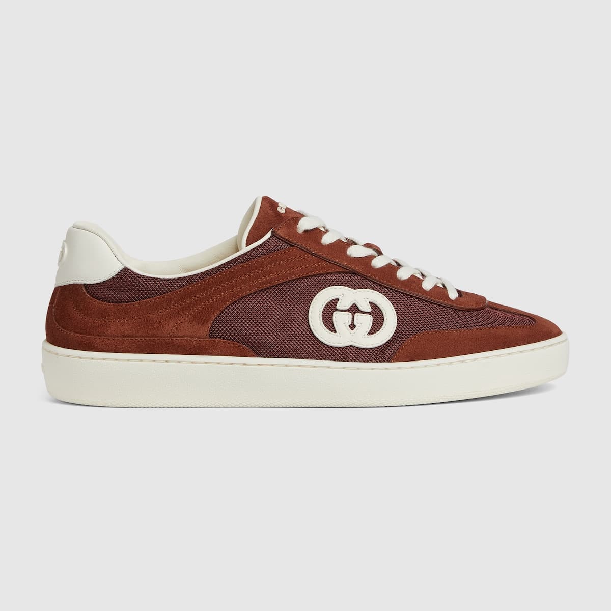 Sneaker Homme motif GG daim bordeaux Gucci-influensse