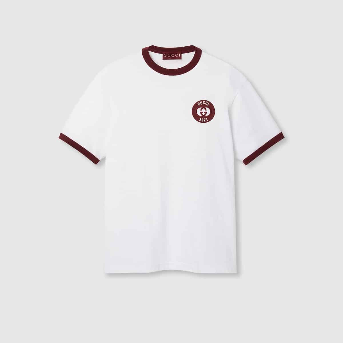 T-shirt coton GG brodé blanc Gucci-influensse