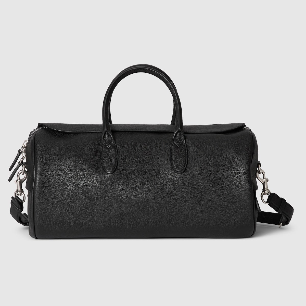 Sac de voyage taille moyenne cuir noir Gucci-influensse