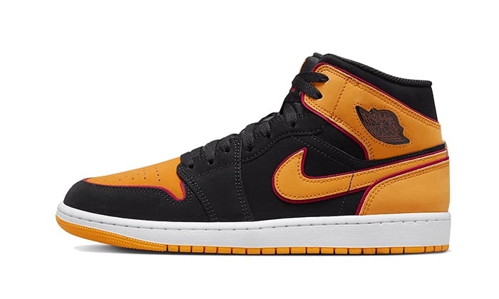 Air Jordan 1 Mid Fat Tongue Black Orange-influensse