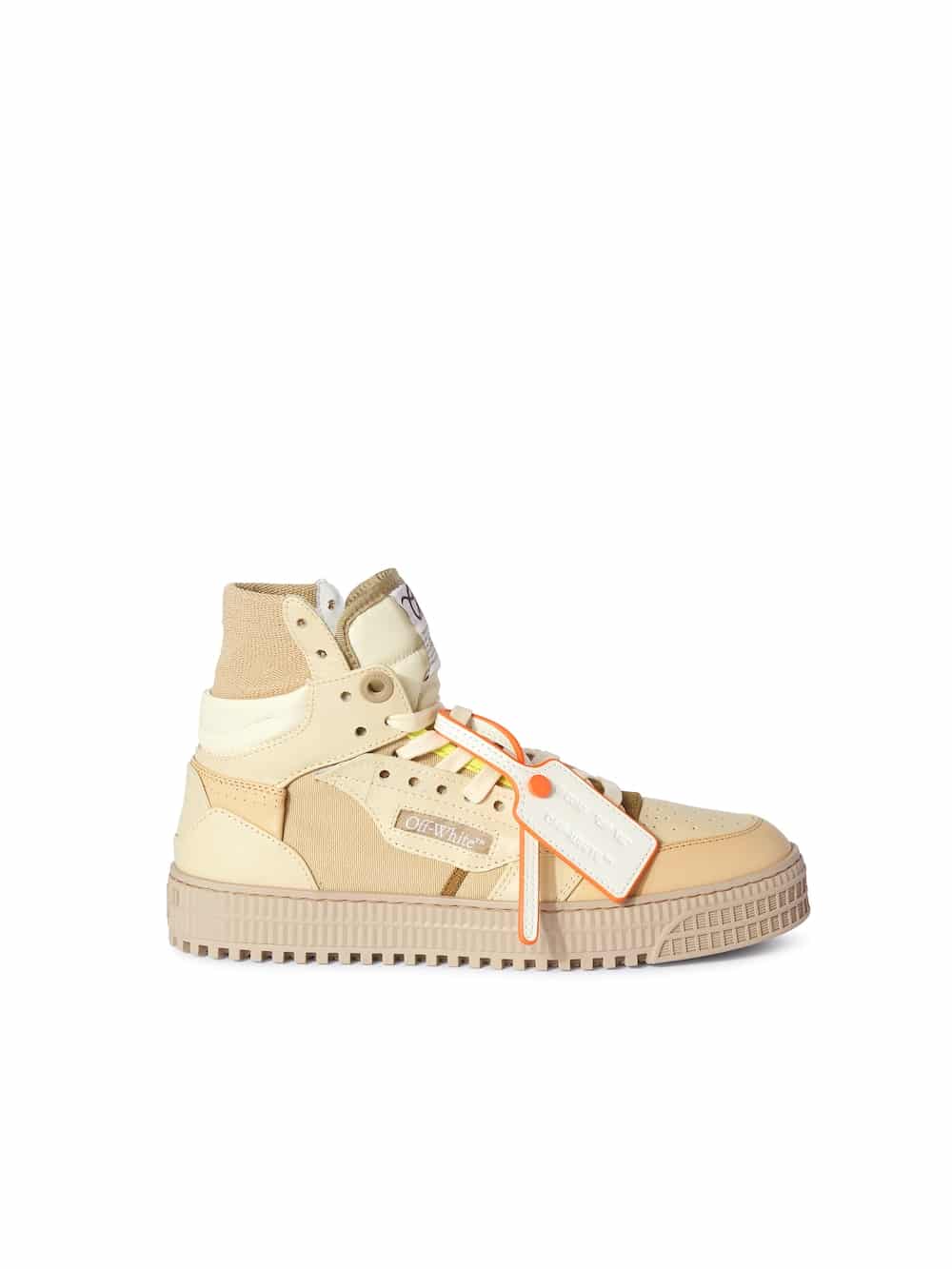 Sneaker cuir 3.0 Out Of Court Calf beige crème Off-White-influensse