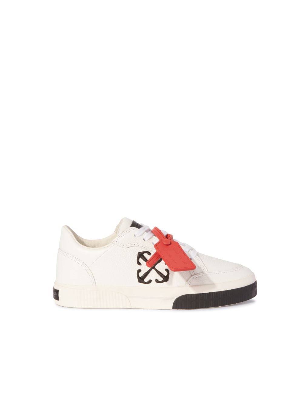 Sneaker cuir Vulcanisé blanc noir Off-White-influensse