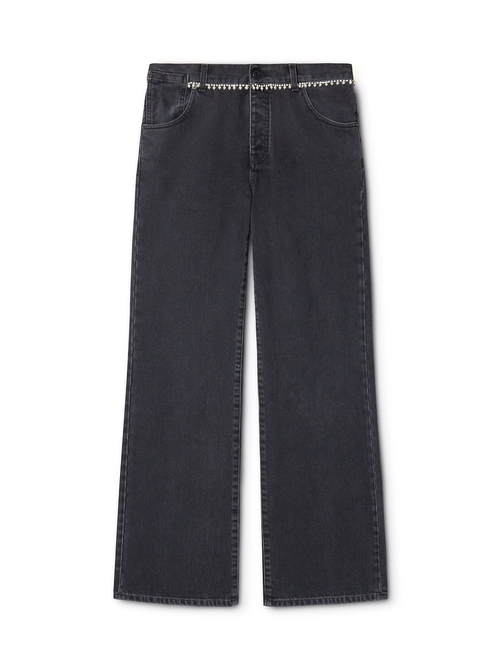 Jean Large Denim orné noir Off-White-influensse