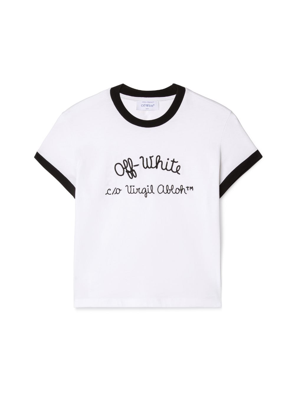 T-shirt ajusté Script EMBR blanc Off-White-influensse