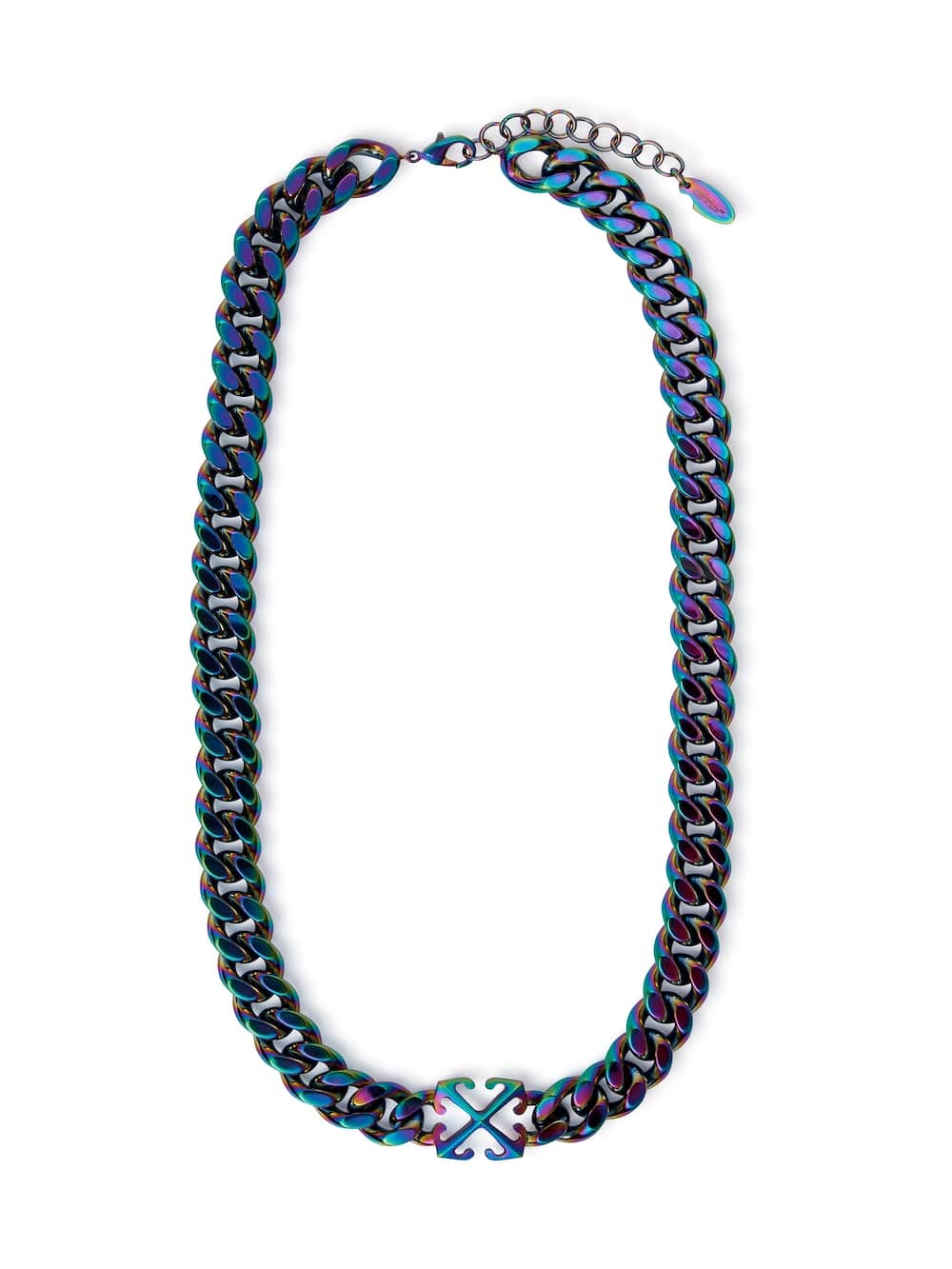 Collier irisée flèche vert Off-White-influensse