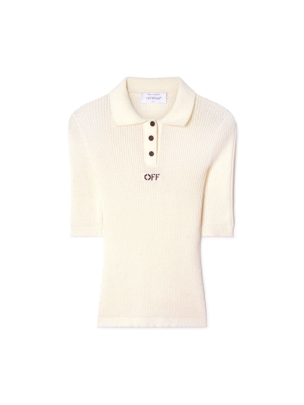 Polo S/S Off Net crème Off-White-influensse
