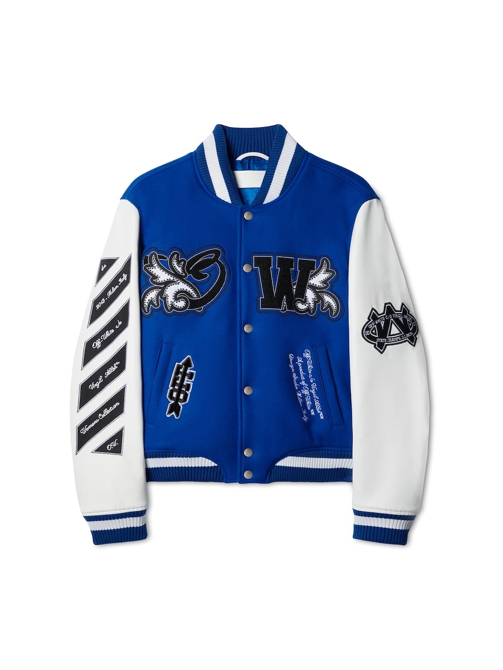 Veste Lady Varsity Royale blanc Off-White-influensse