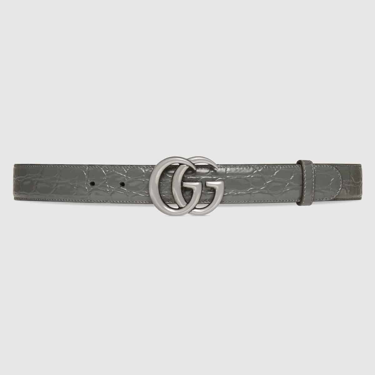 Ceinture Marmont GG caïman gris Gucci-influensse