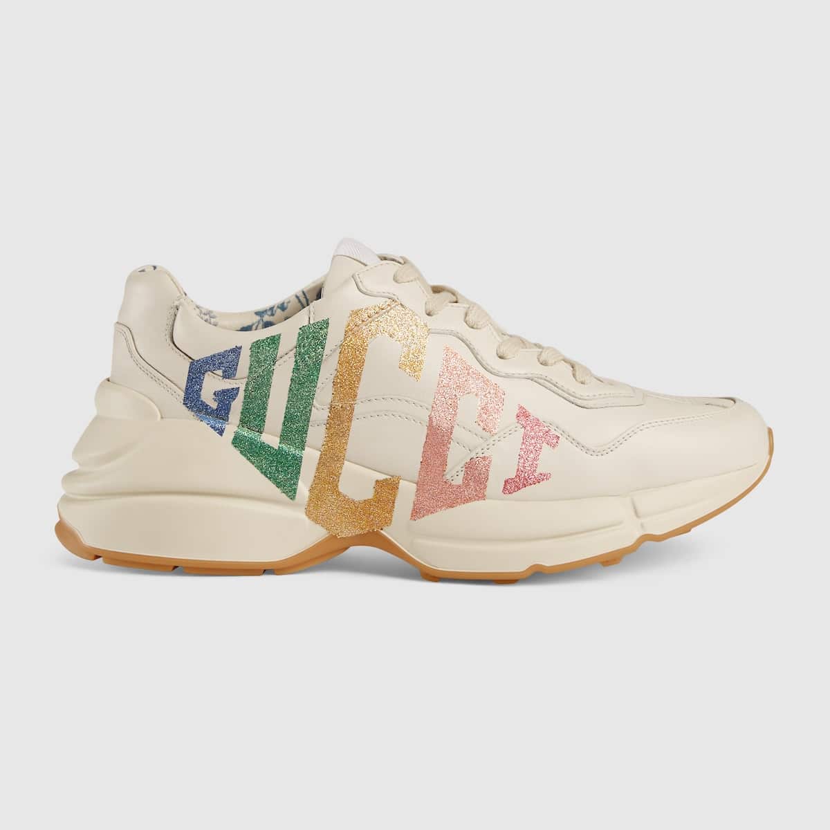 Sneaker Femme Rhyton cuir blanc Gucci Game-influensse