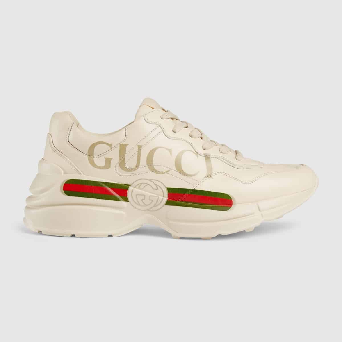 Sneaker Femme Rhyton cuir ivoire Gucci-influensse