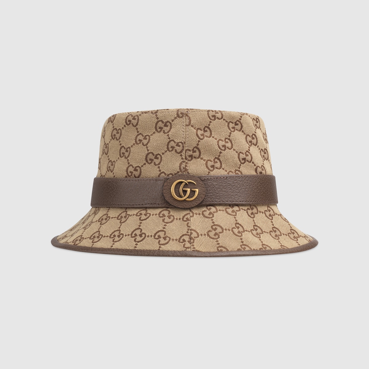 Bob Fedora toile GG beige marron Gucci-influensse