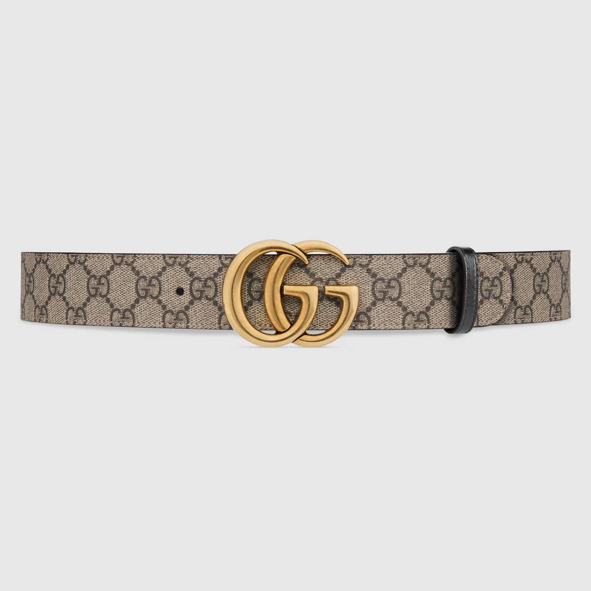 Ceinture réversible Marmont toile GG cuir noir Gucci-influensse
