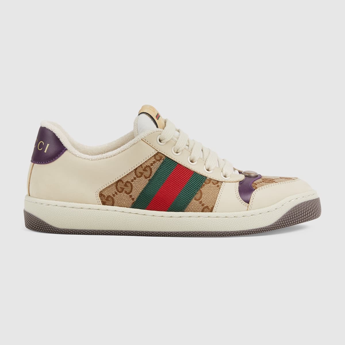 Sneaker Femme Screener toile GG beige ébène Gucci-influensse