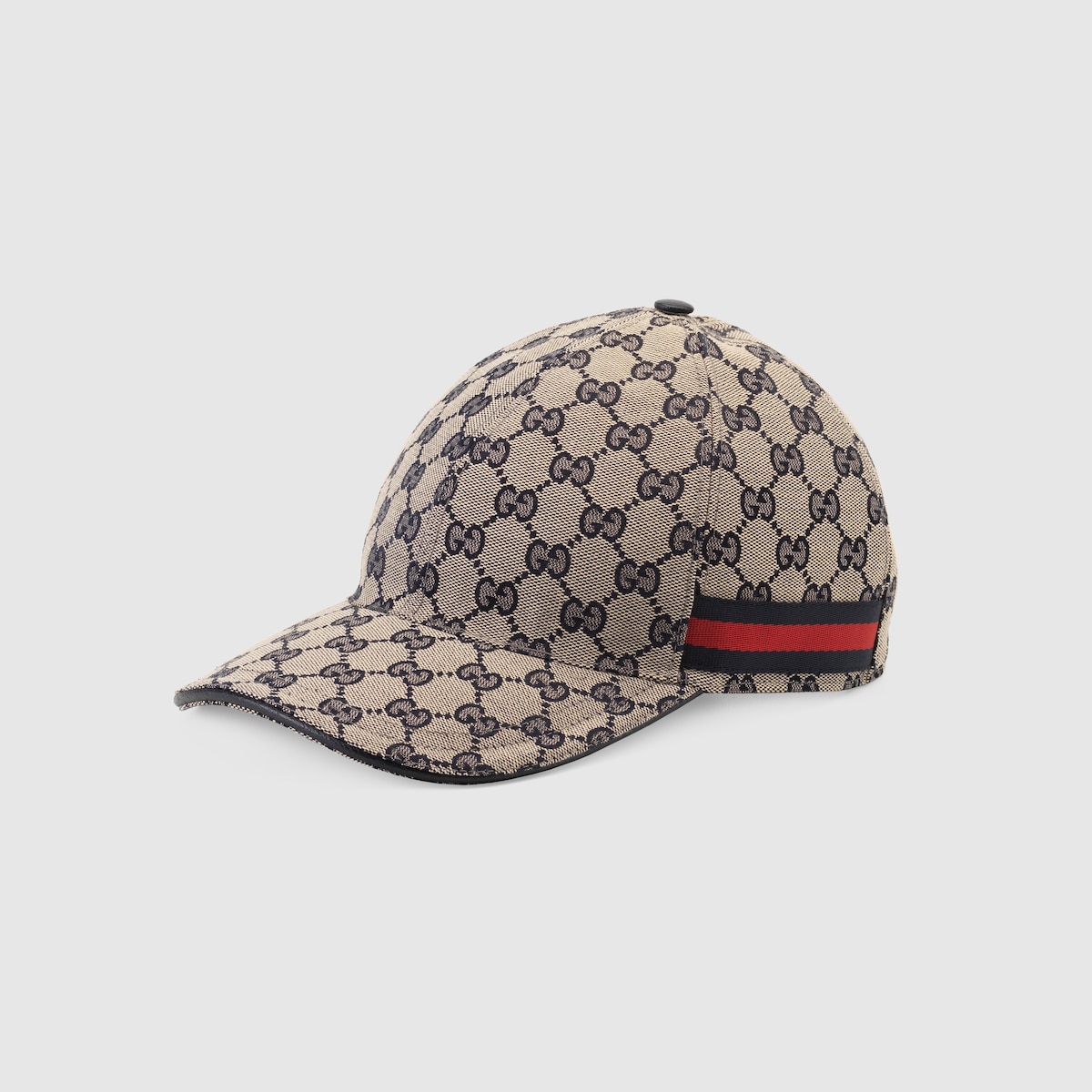 Casquette Toile GG bande Web beige bleu Gucci-influensse
