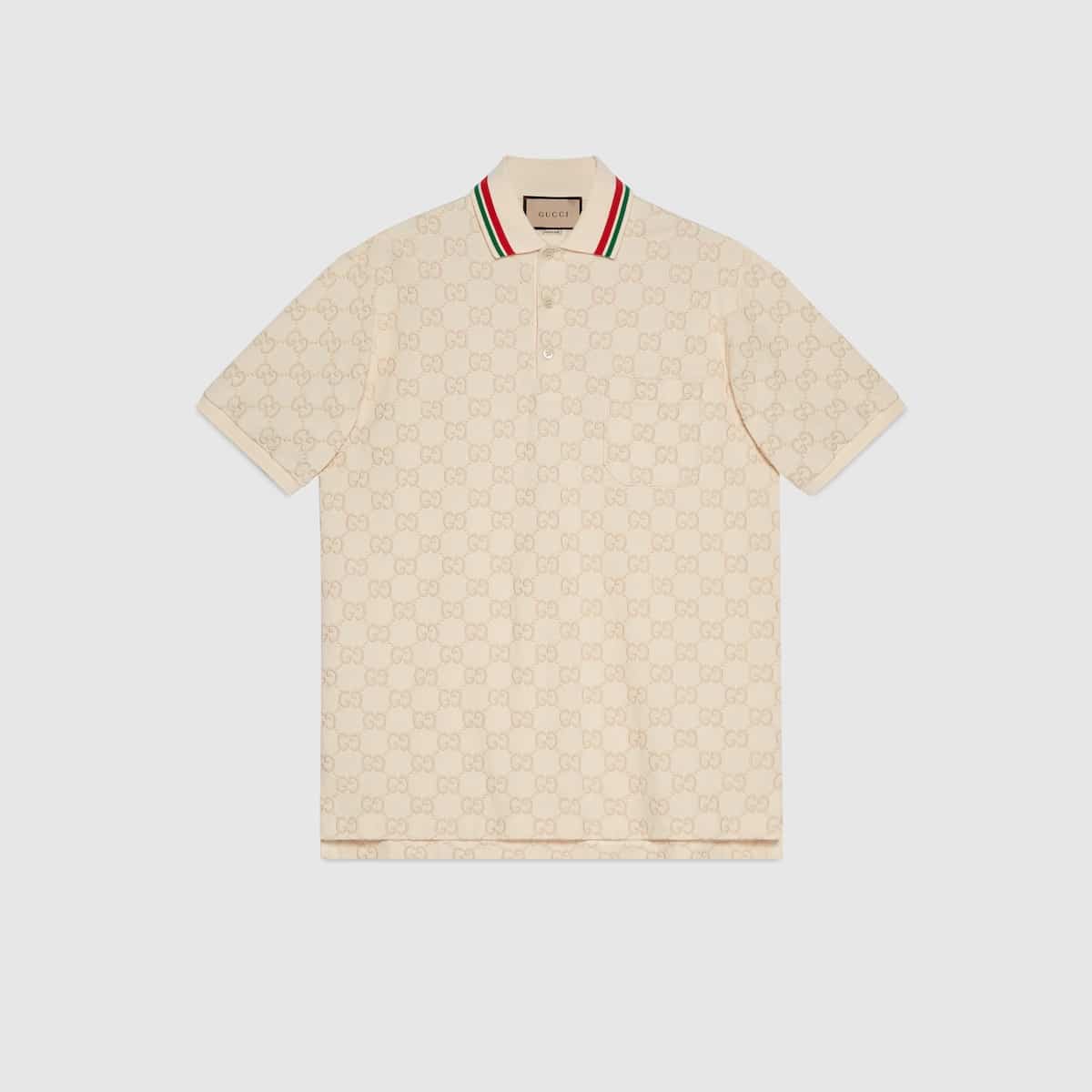 Polo coton GG brodé ivoire Gucci-influensse