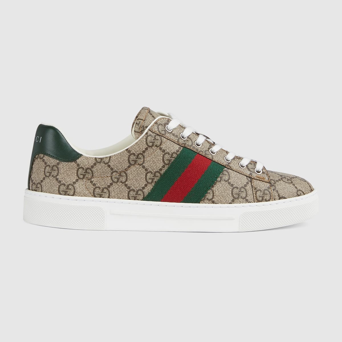 Sneaker Femme Ace Toile GG Web beige ébène Gucci-influensse