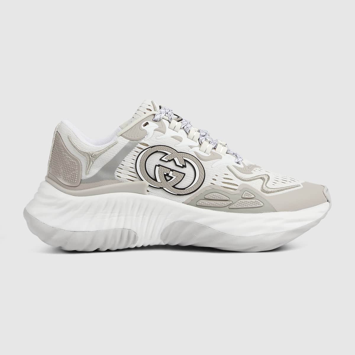 Sneaker Femme Ripple résille blanc gris Gucci-influensse