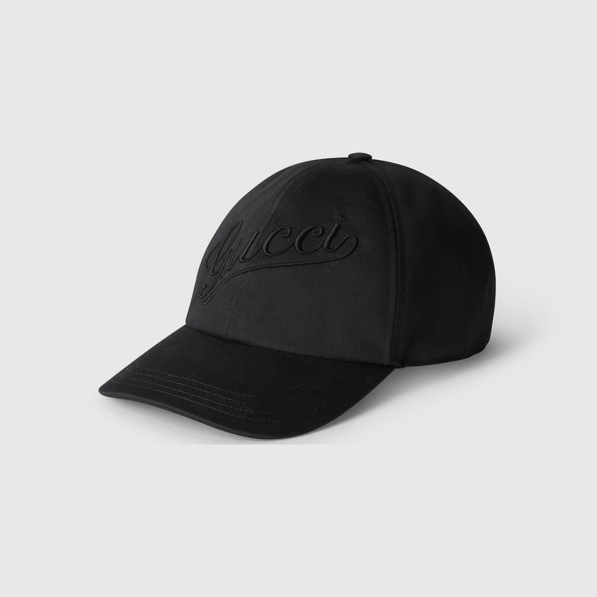 Casquette brodé noir Gucci-influensse
