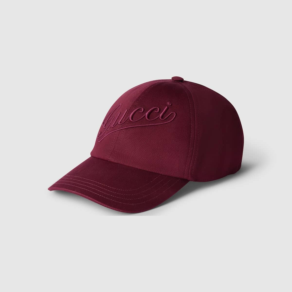 Casquette brodé rouge Rosso Ancora Gucci-influensse