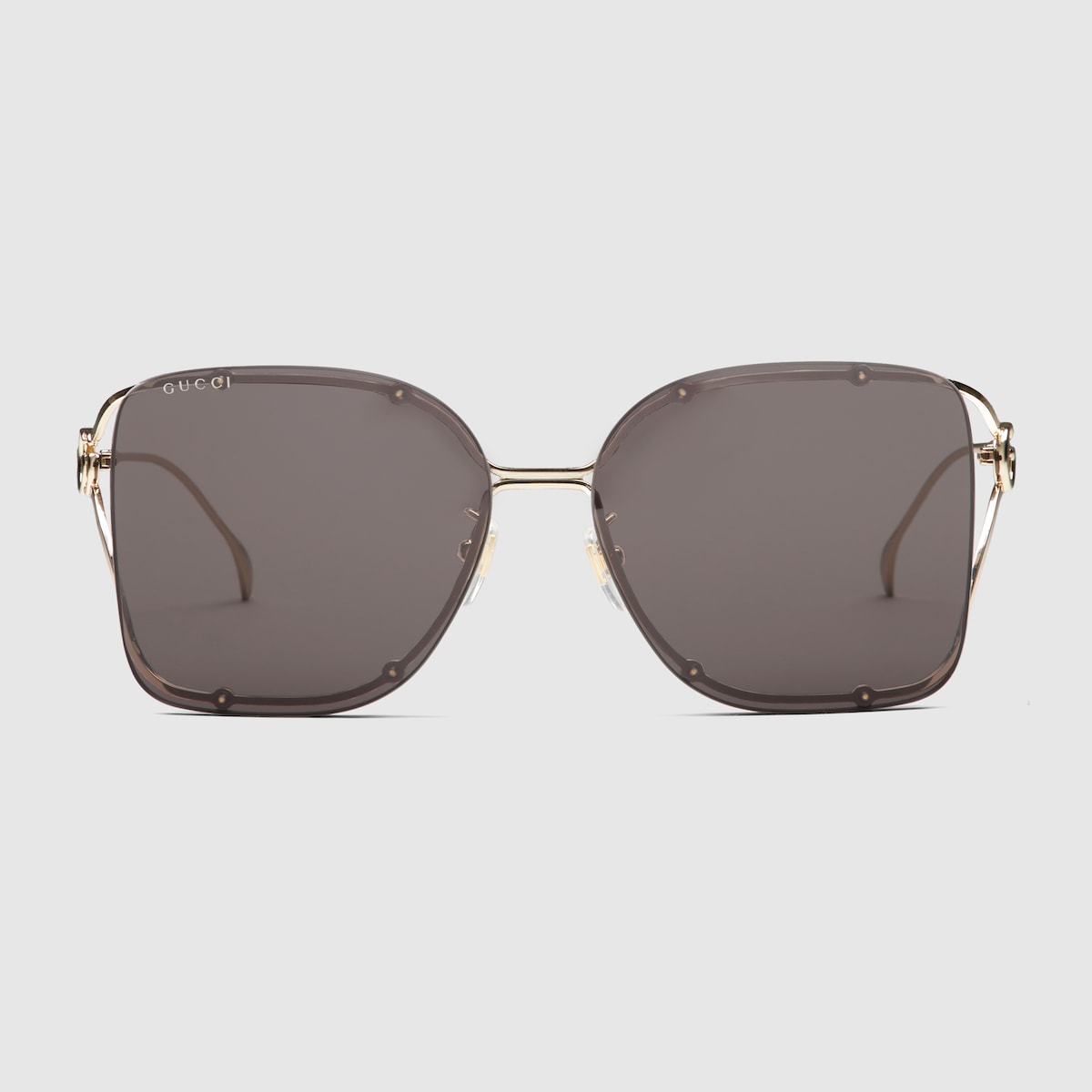 Lunettes de soleil carrées GG doré Gucci-influensse