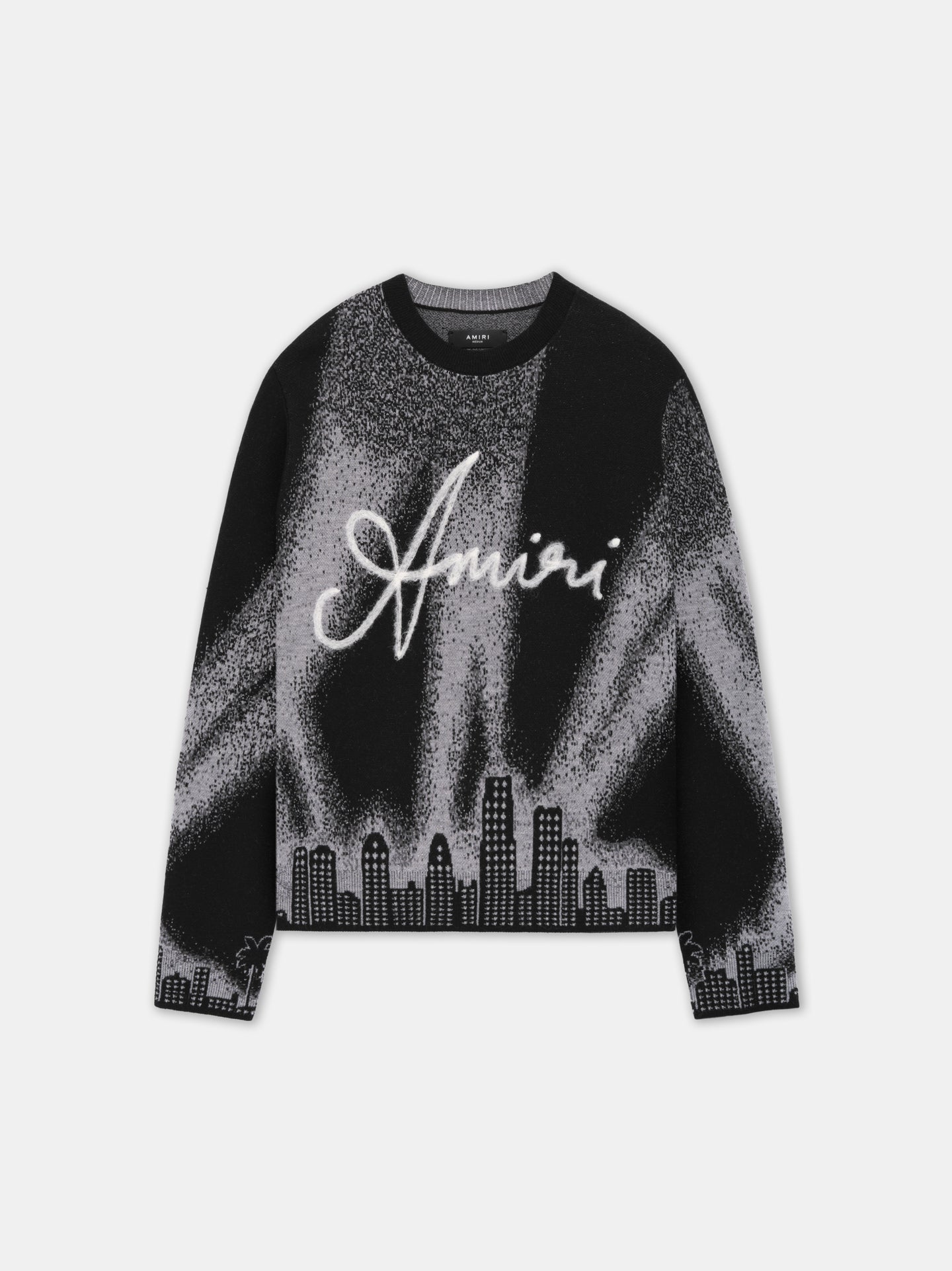 Pull col rond Spotlight noir Amiri-influensse