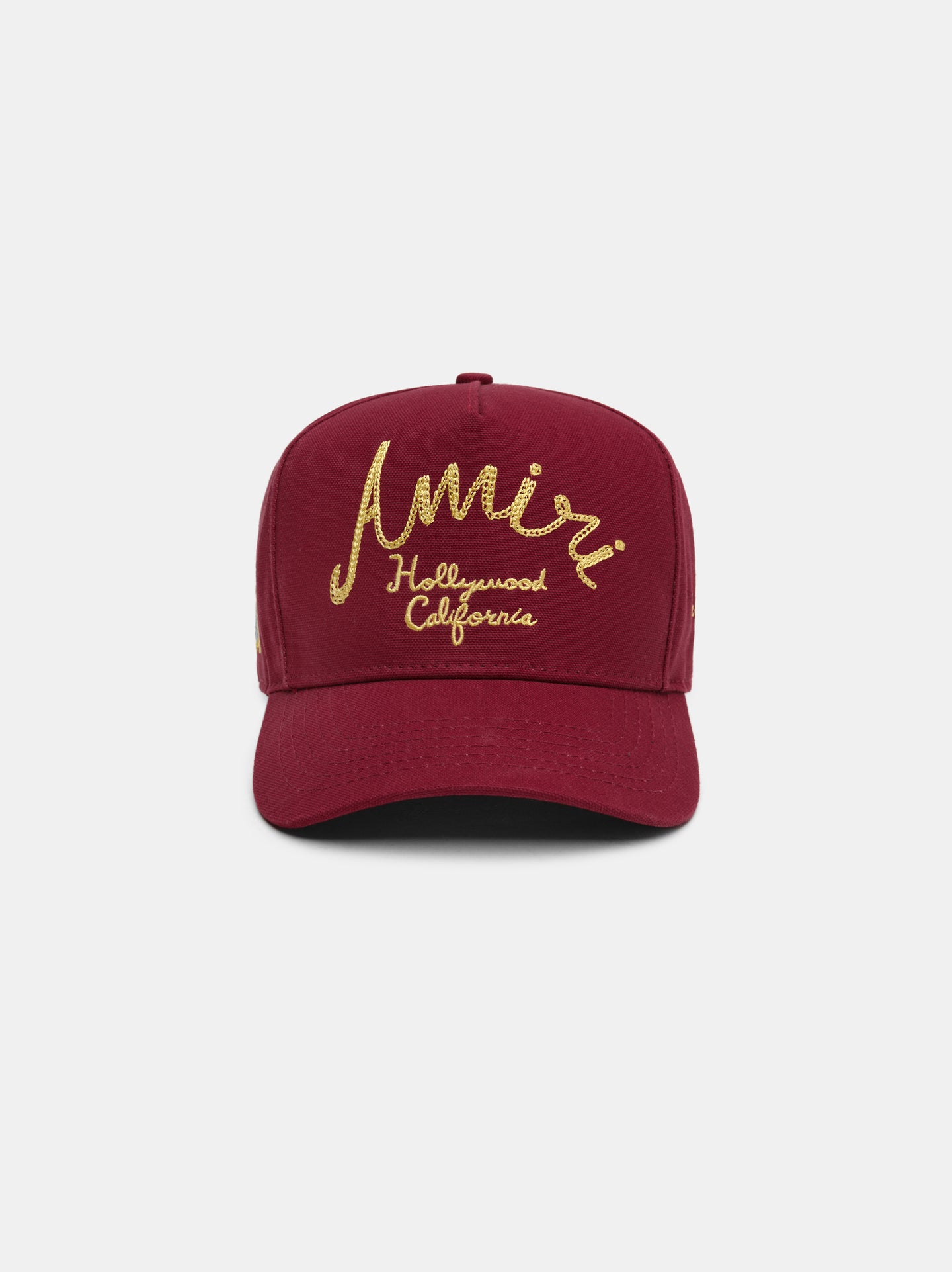 Casquette toile Hollywood bordeaux Amiri-influensse
