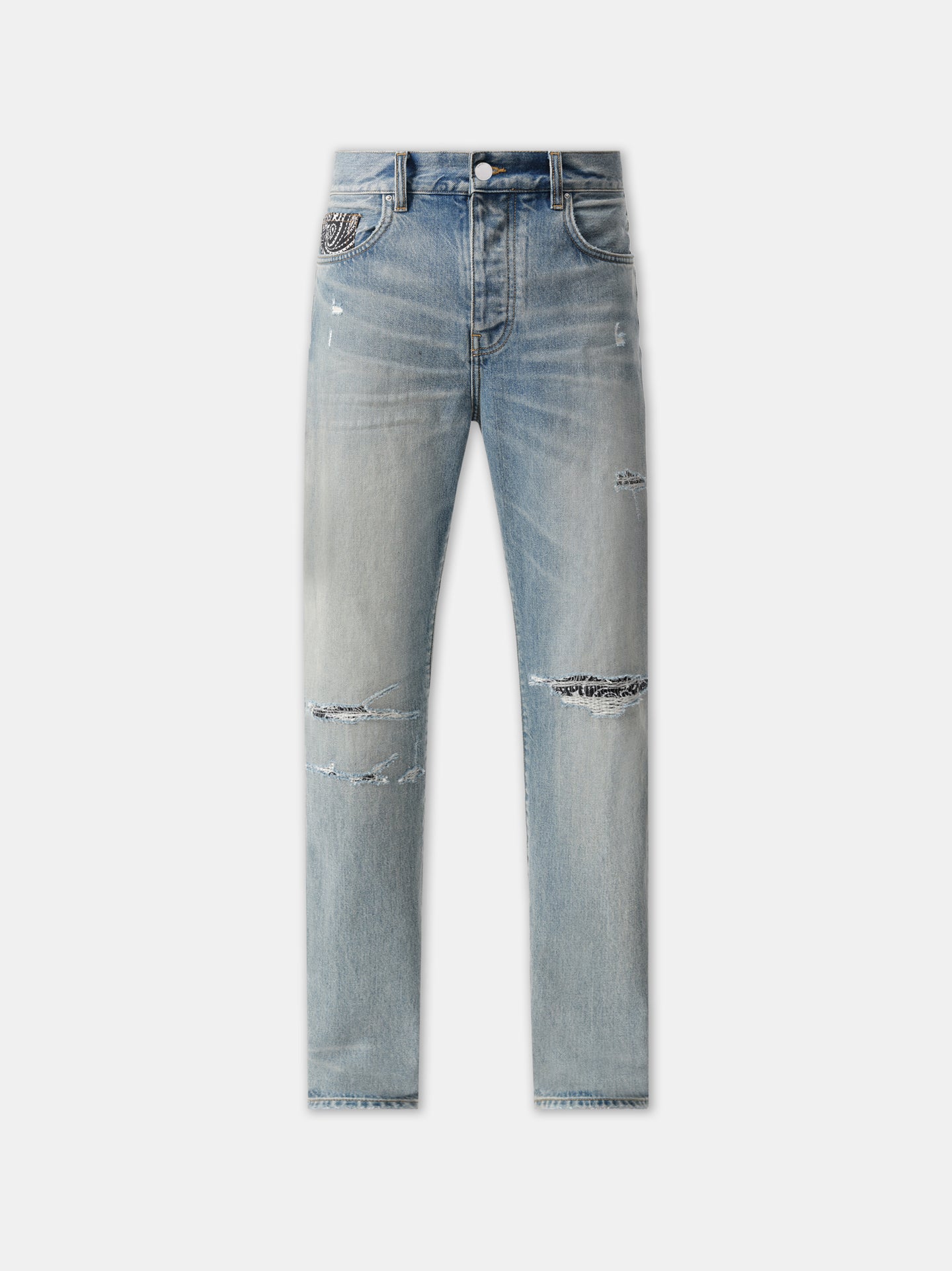 JJean Repair Bandana droit indigo antique Amiri-influensse