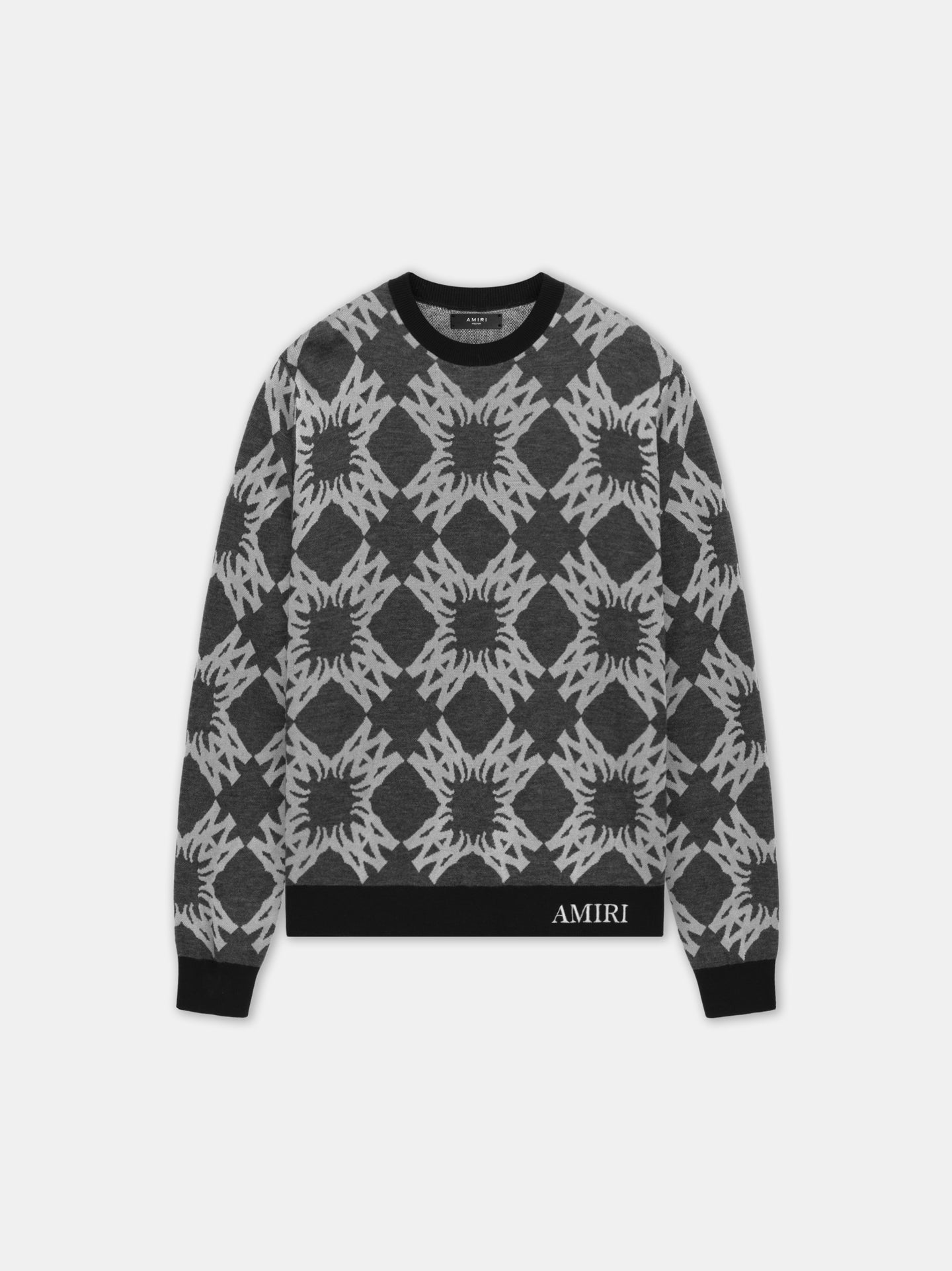Pull col rond MA Quad gris foncé Amiri-influensse
