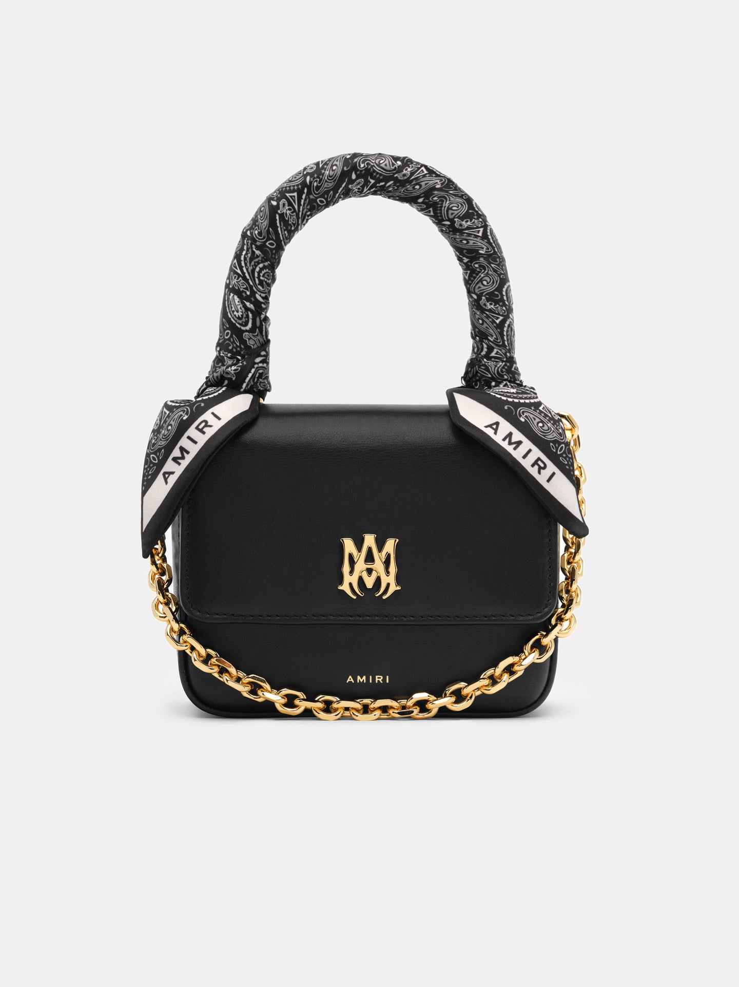 Sac à main cuir Micro MA chaine noir Amiri-influensse