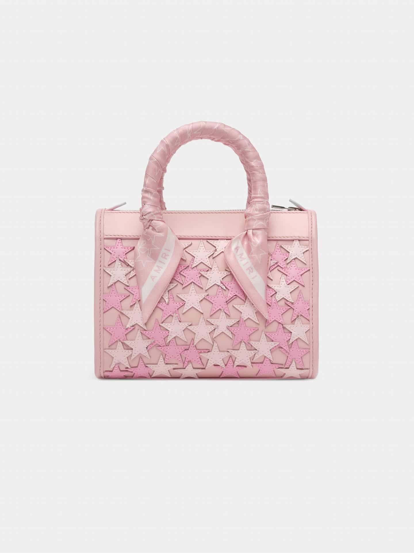 Sac à main cuir Micro Triangle Stars rose Amiri-influensse