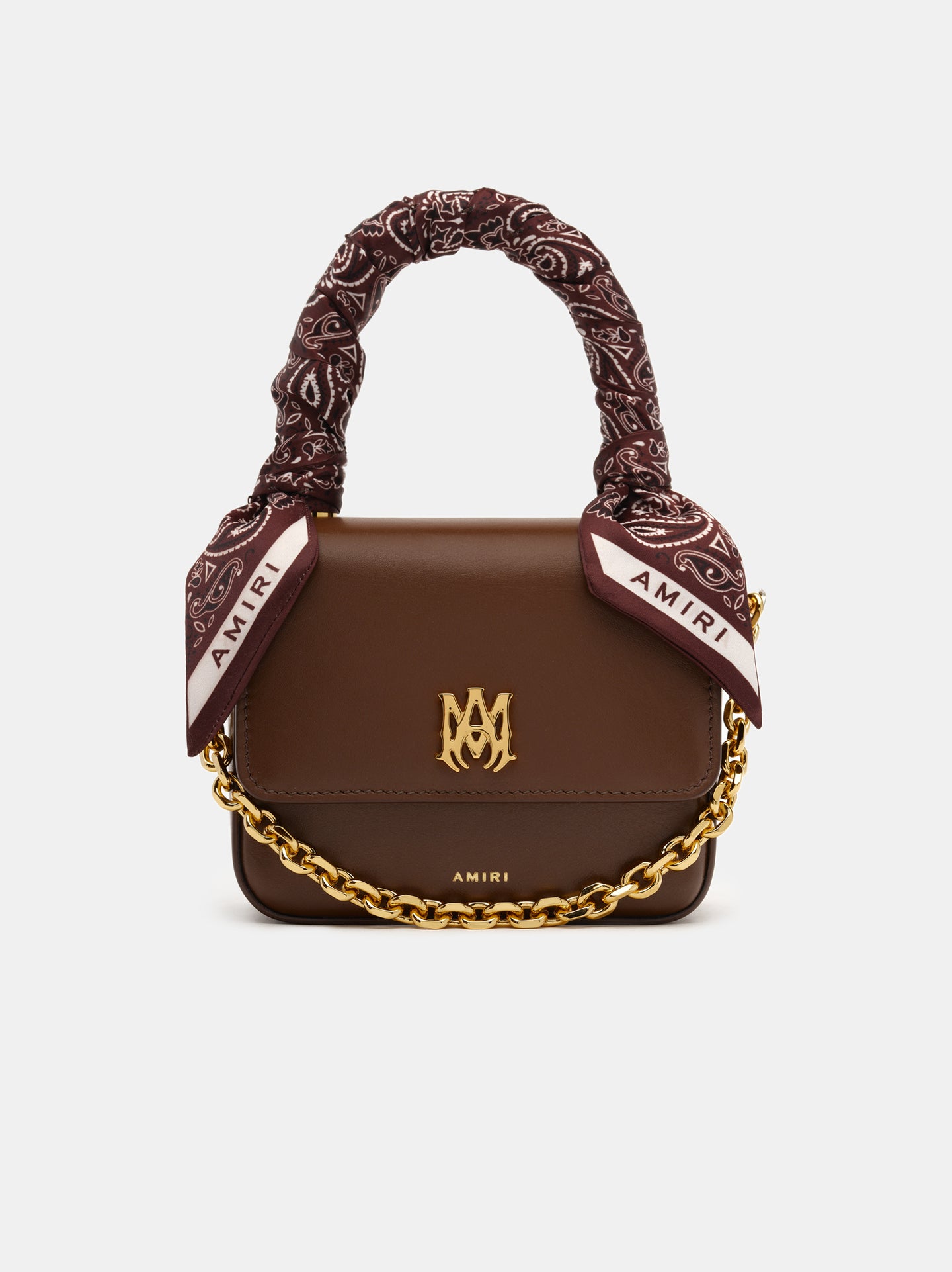 Sac à main cuir Micro MA chaine marron Amiri-influensse