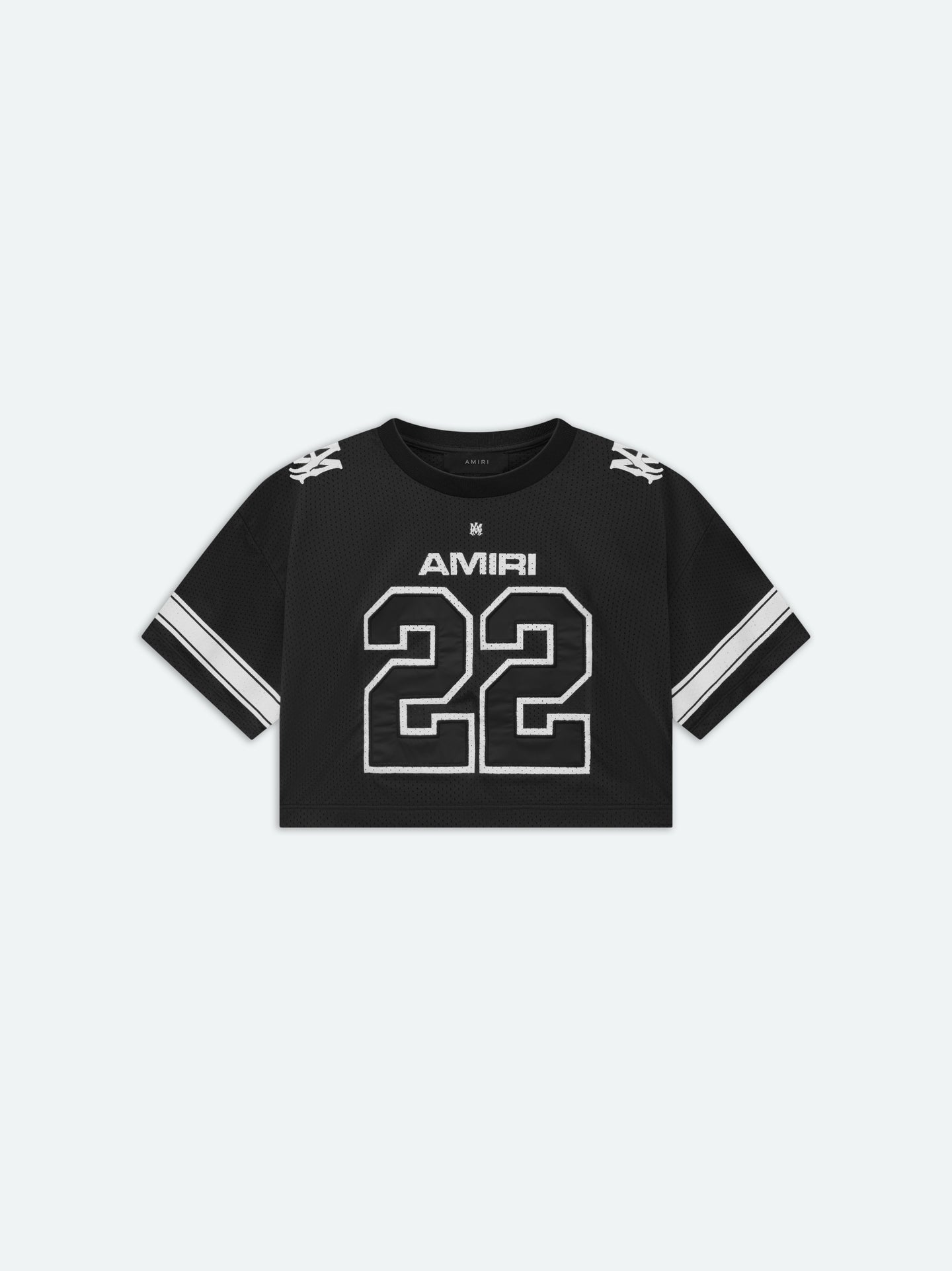 T-shirt court maille football 22 noir Amiri-influensse