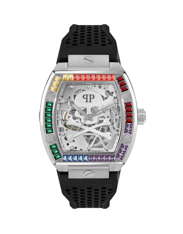 Montre $keleton noir argent Philipp Plein-influensse