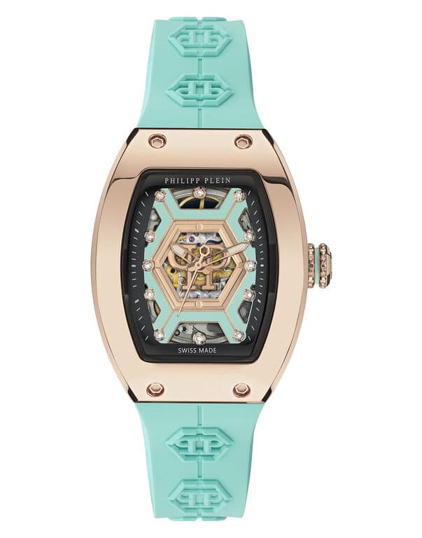 Montre Diamond Crypto Queen turquoise Philipp Plein-influensse