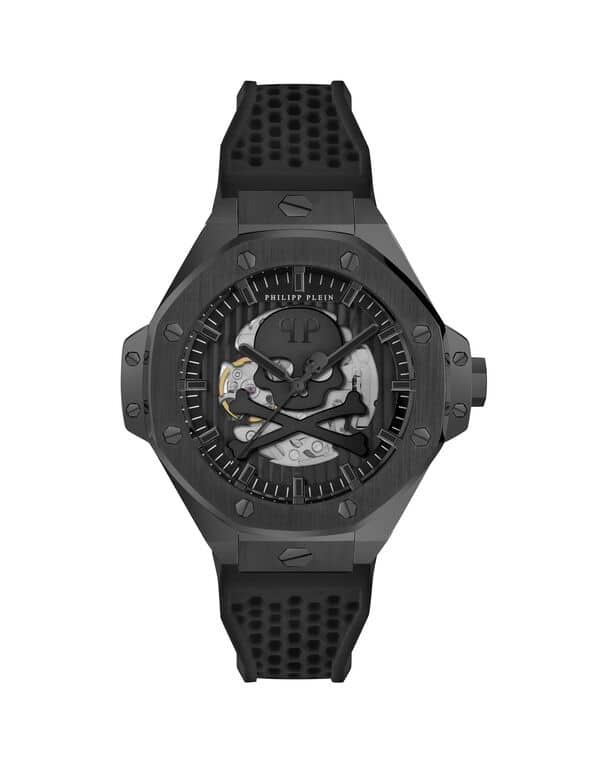 Montre $keleton Royal Stainless Steel full noir Philipp Plein-influensse