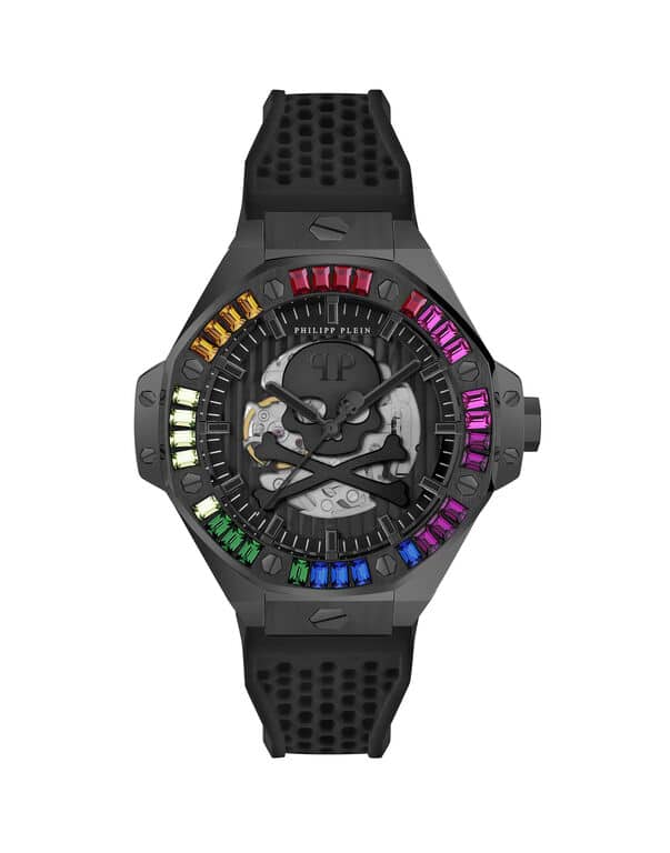 Montre Royal Stainless Steel noir Philipp Plein-influensse