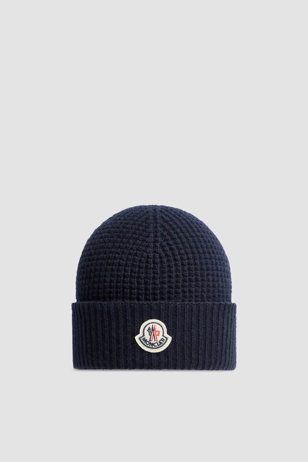 Bonnet laine cachemire bleu foncé Moncler-influensse